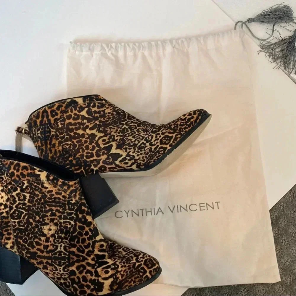 Cynthia Vincent Leopard Boots - Picture 9 of 9